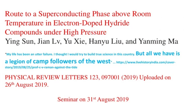 Route to a Superconducting Phase above Room Temperature in Electron-Doped Hydride