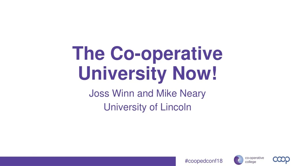 the co operative university now