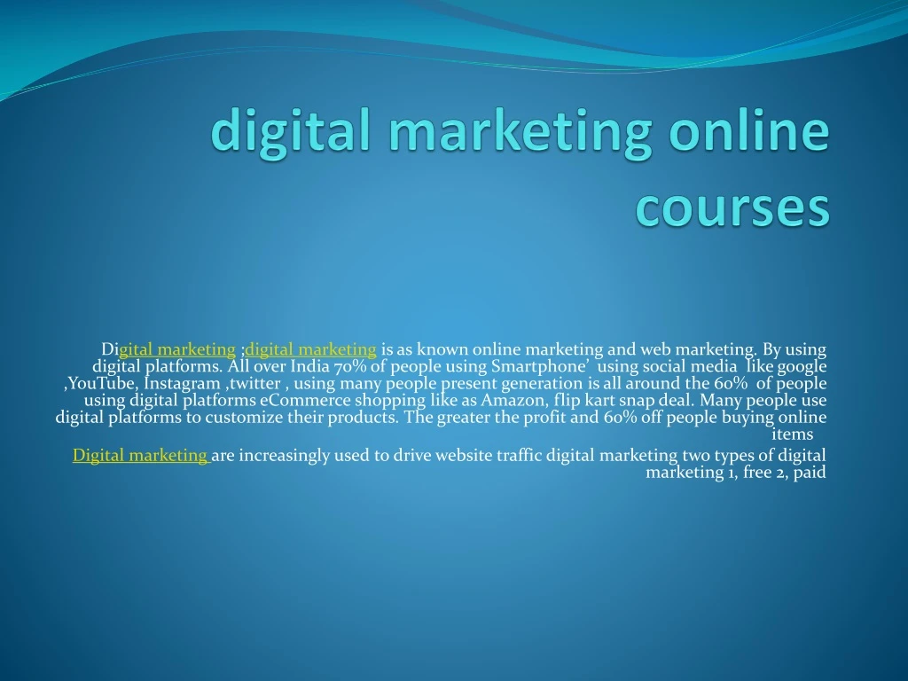 digital marketing online courses