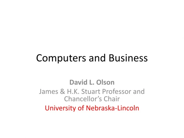 Computers and Business