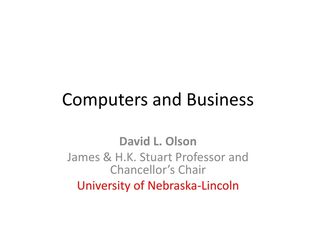 computers and business