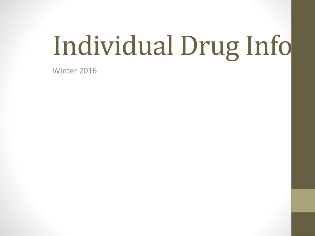 individual drug info