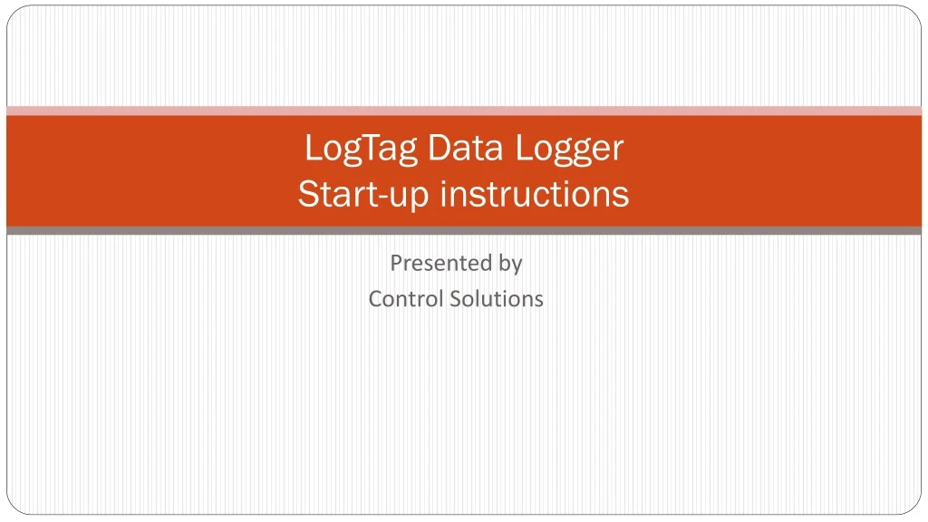 logtag data logger start up instructions