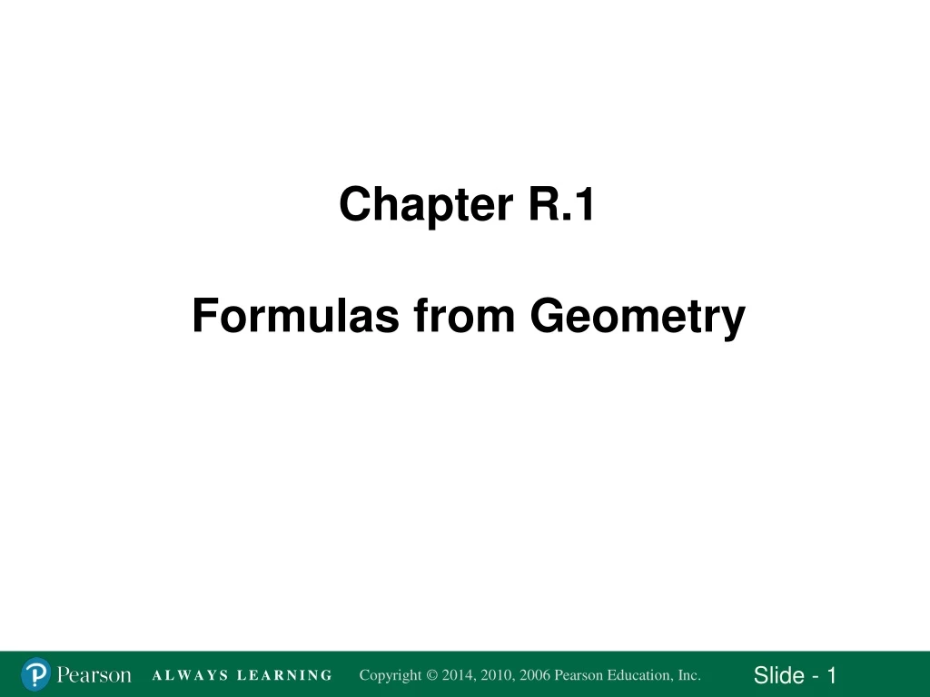 chapter r 1 formulas from geometry