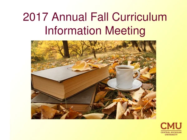 2017 Annual Fall Curriculum Information Meeting