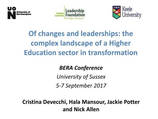 Of changes and leaderships: the complex landscape of a Higher Education sector in transformation