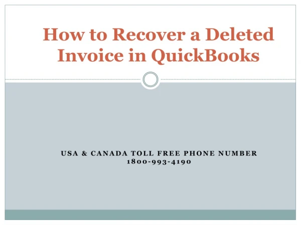 How to Recover a Deleted Invoice in QuickBooks