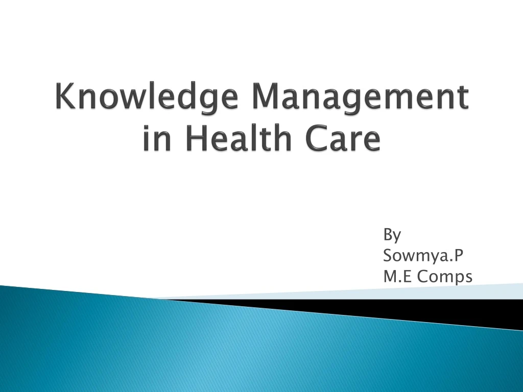 knowledge management in health care