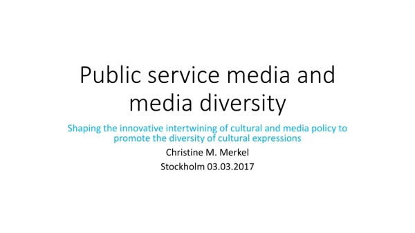 Public service media and media diversity