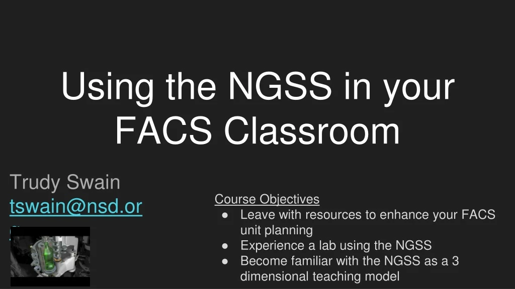 using the ngss in your facs classroom