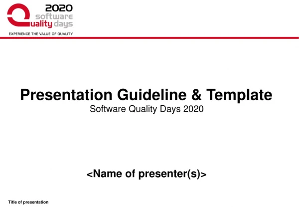 Presentation Guideline &amp; Template