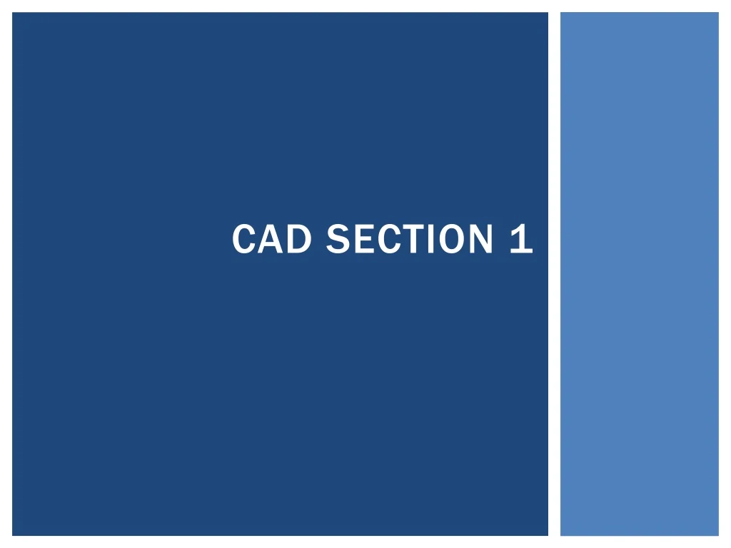 cad section 1