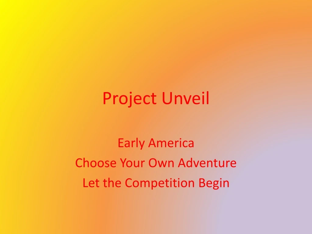 project unveil