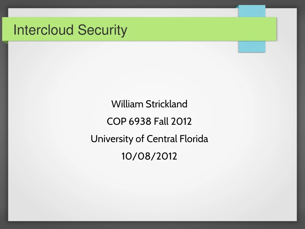 intercloud security