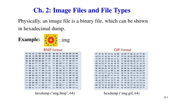 Ch. 2: Image Files and File Types