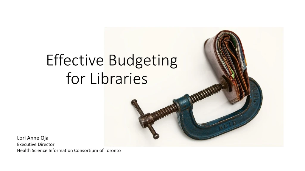 effective budgeting for libraries