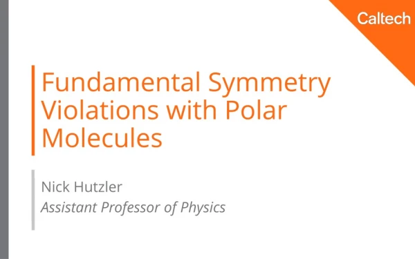 Fundamental Symmetry Violations with Polar Molecules