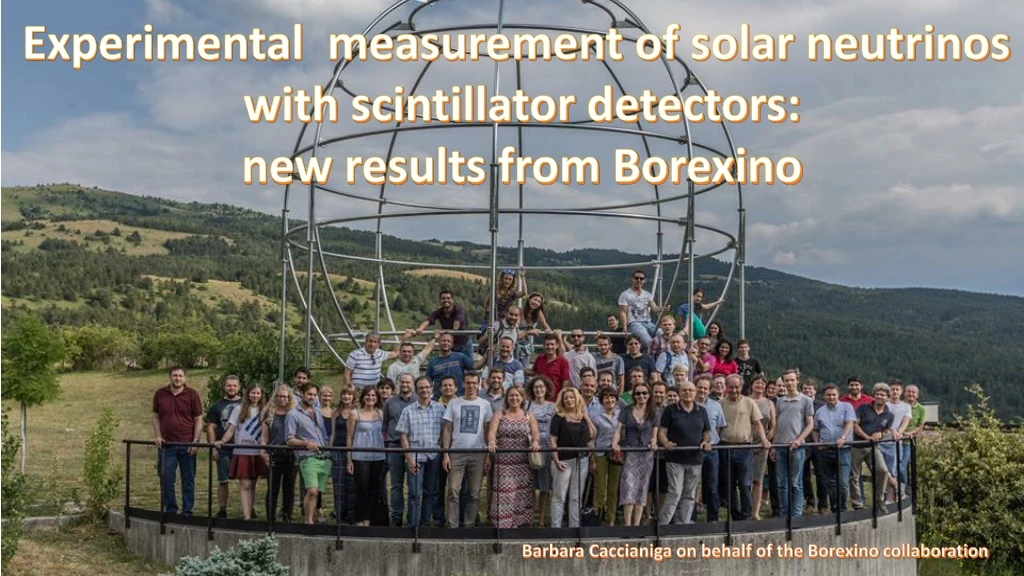 experimental measurement of solar neutrinos with