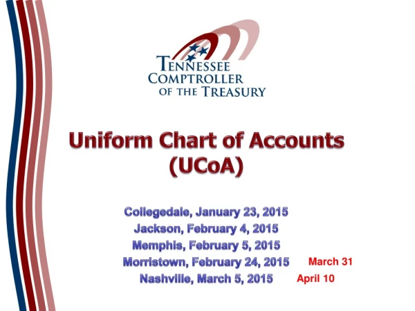 Uniform Chart of Accounts ( UCoA )