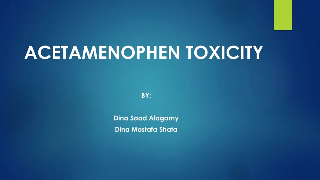 acetamenophen toxicity