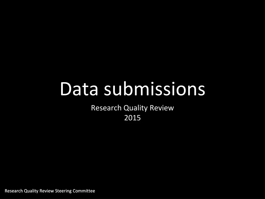 data submissions