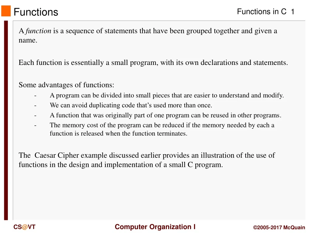 functions