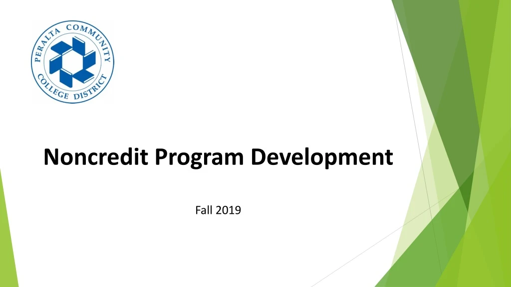 noncredit program development fall 2019