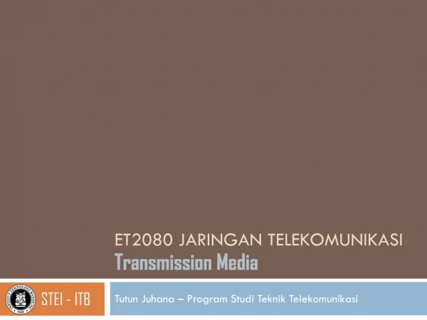 ET2080 JARINGAN TELEKOMUNIKASI