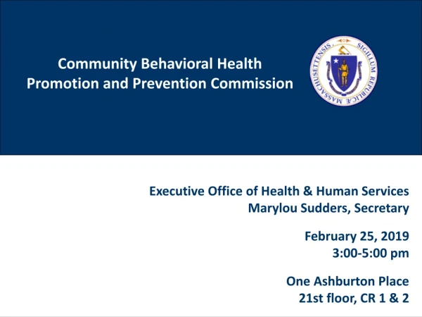 Community Behavioral Health Promotion and Prevention Commission