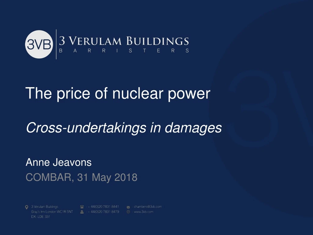 the price of nuclear power cross undertakings in damages