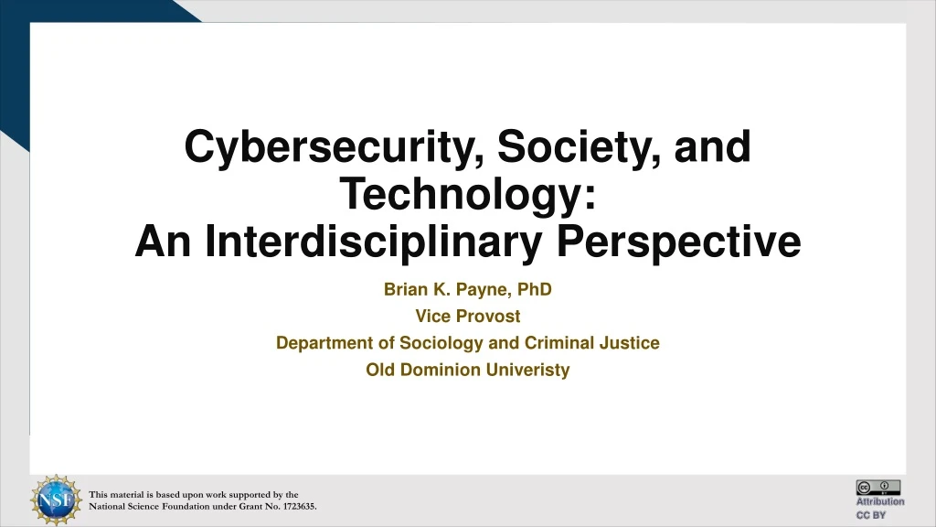 cybersecurity society and technology an interdisciplinary perspective