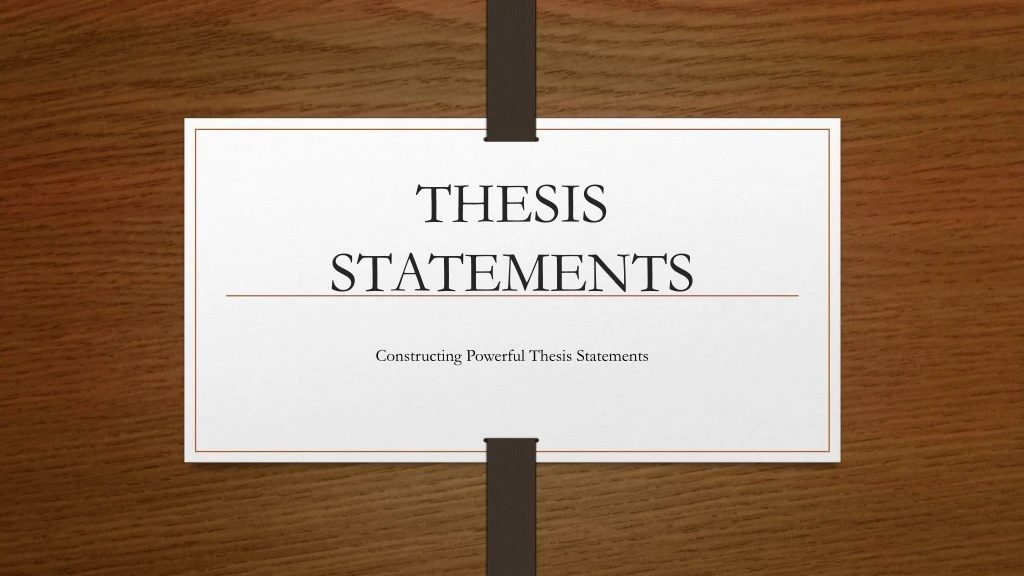 thesis statements