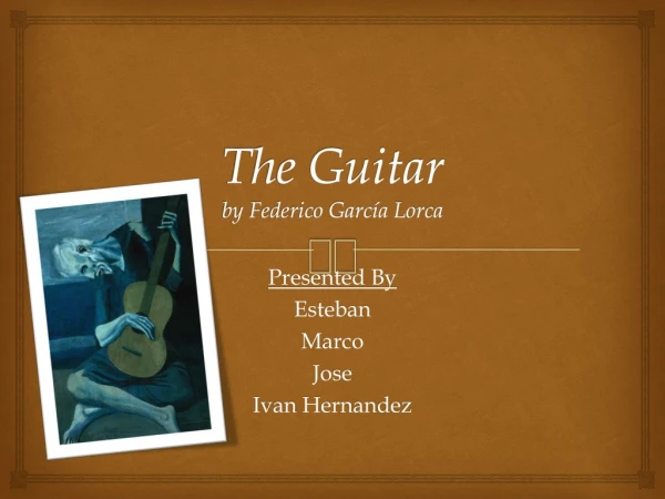 The Guitar by Federico García Lorca