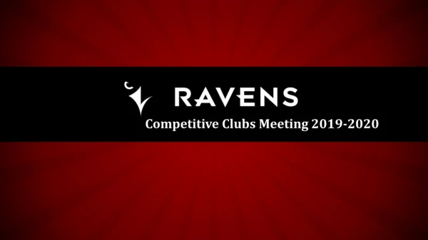 Competitive Clubs Meeting 2019-2020