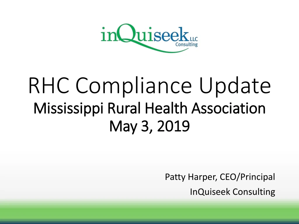 rhc compliance update mississippi rural health association may 3 2019