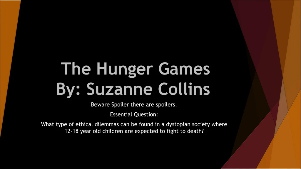 the hunger games by suzanne collins