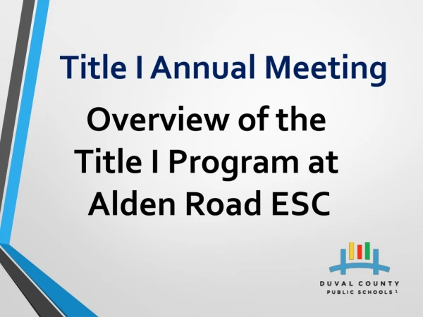 Title I Annual Meeting