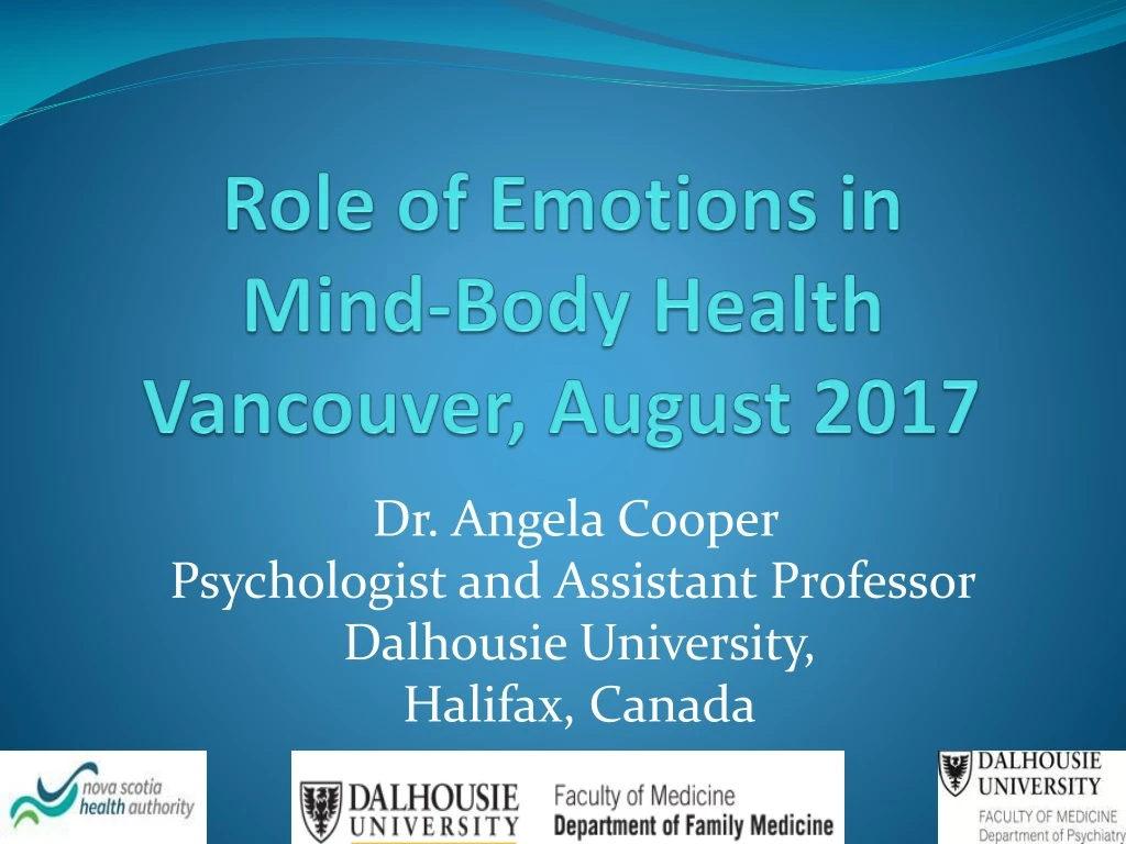 role of emotions in mind body health vancouver august 2017