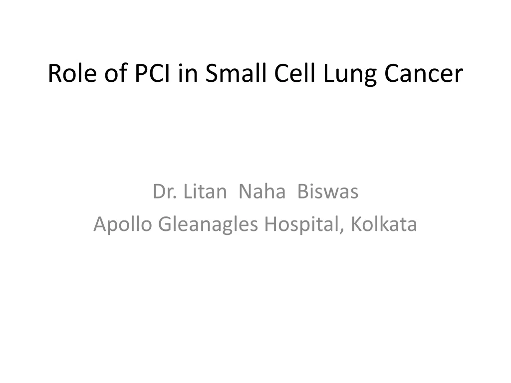 role of pci in small cell lung cancer