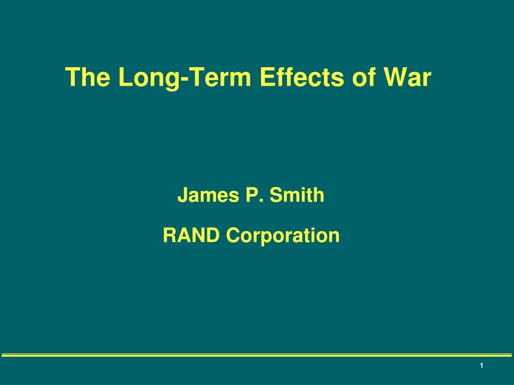 the long term effects of war