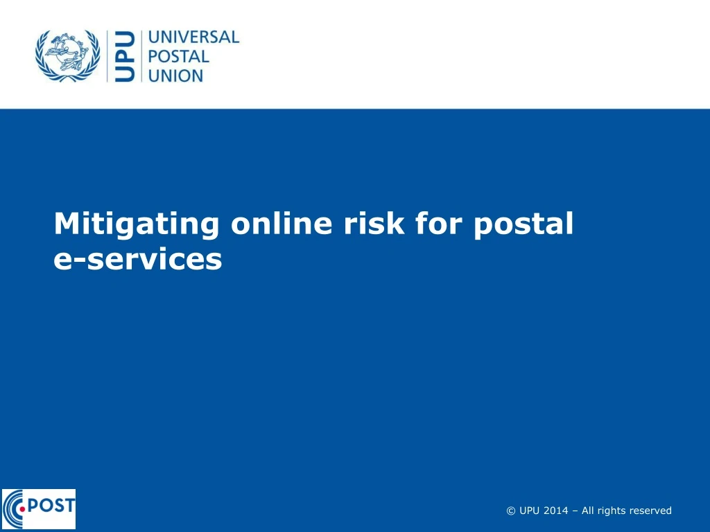 mitigating online risk for postal e services