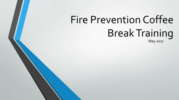 Fire Prevention Coffee Break Training