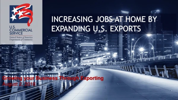 Growing your Business Through Exporting August 2, 2018