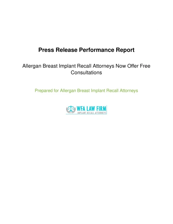 press release performance report