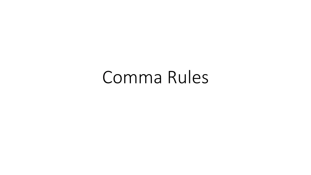 comma rules