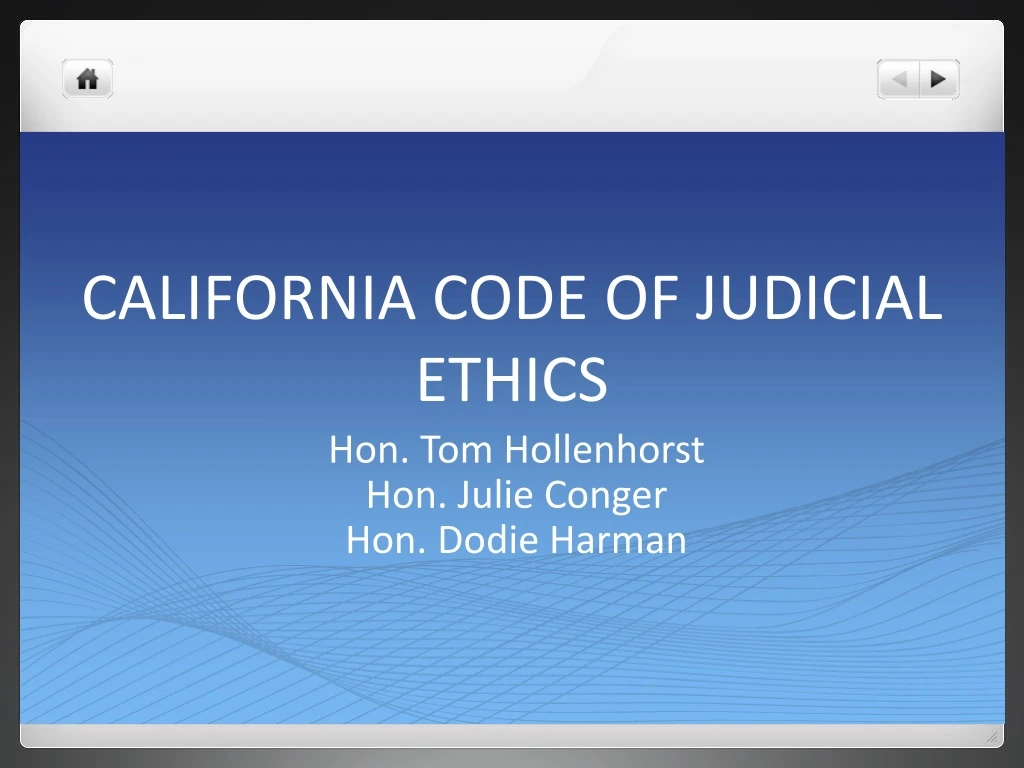 california code of judicial ethics