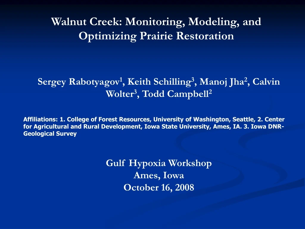 walnut creek monitoring modeling and optimizing