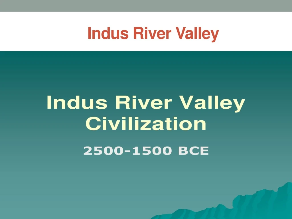 indus river valley