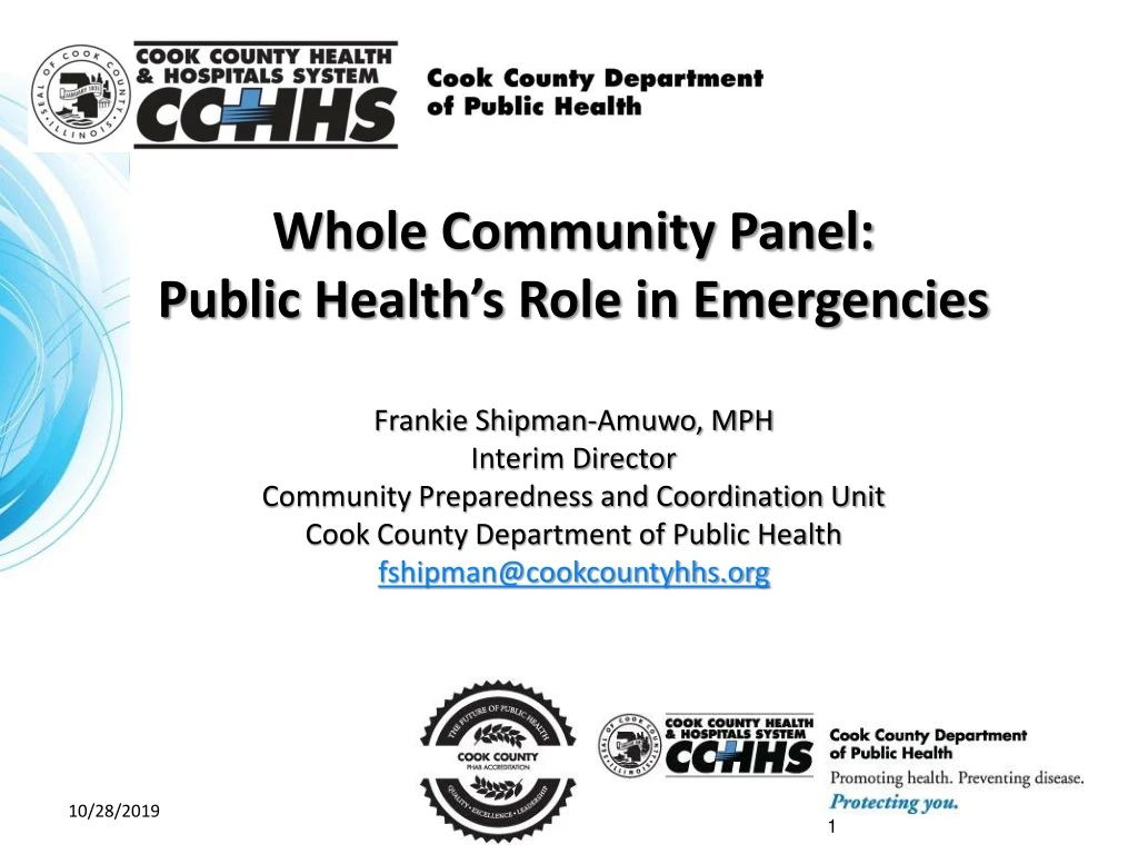 whole community panel public health s role