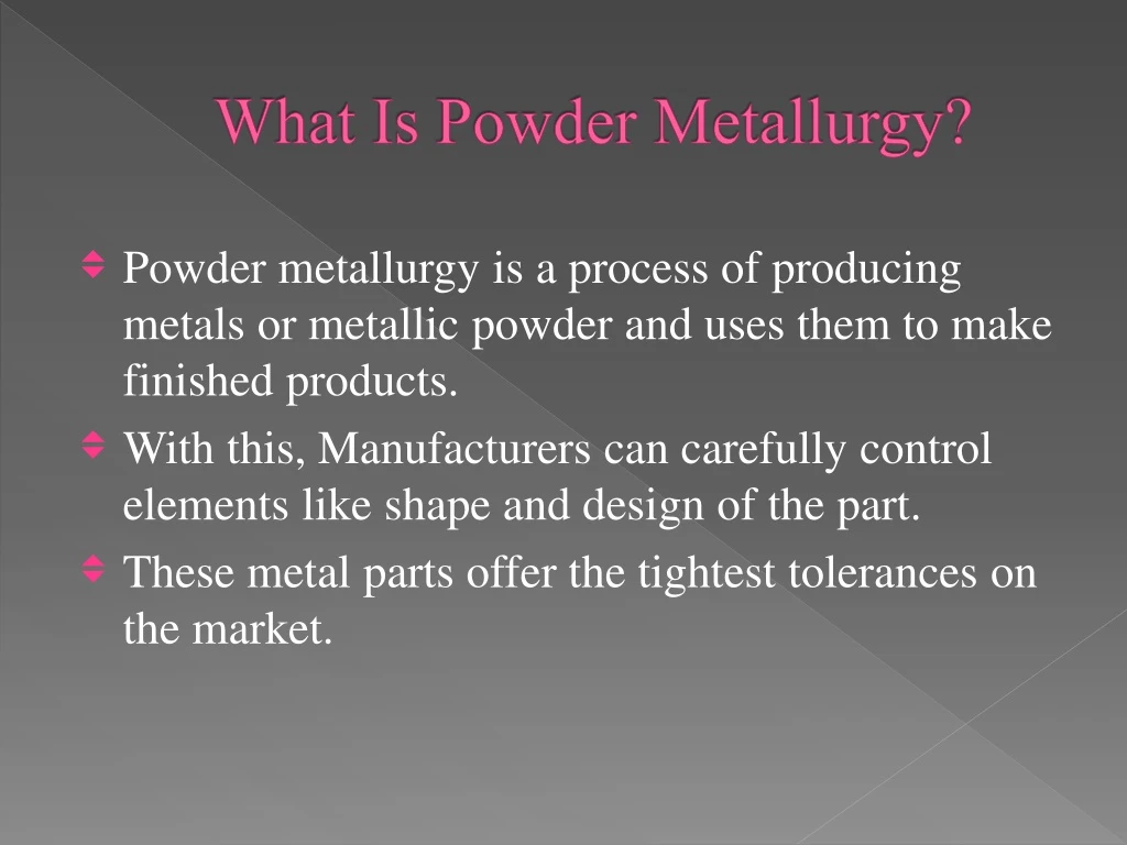 what is powder metallurgy